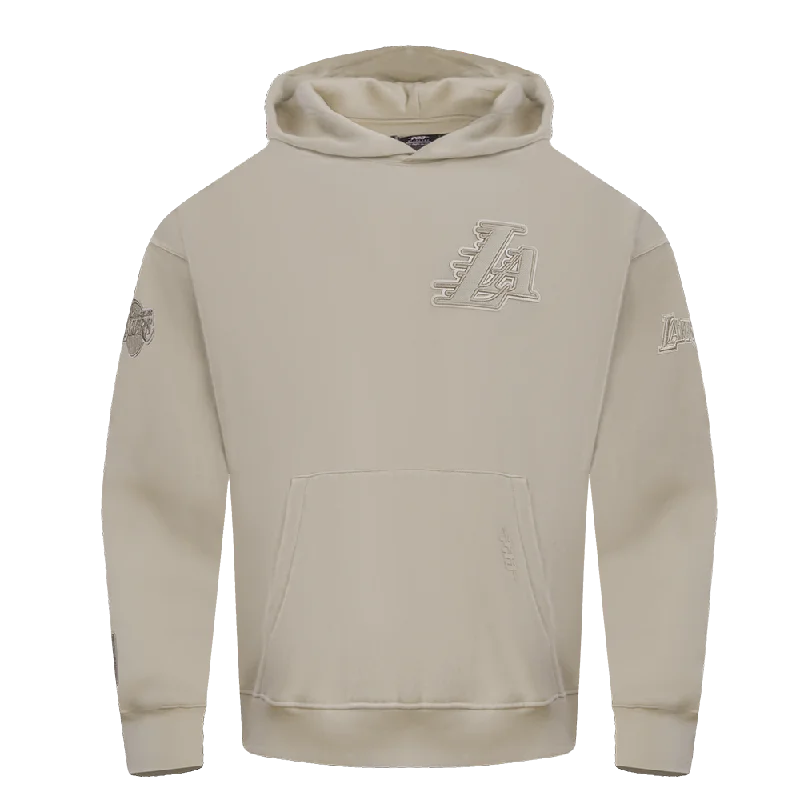 NBA LOS ANGELES LAKERS NEUTRAL DROP SHOULDER FLC PO HOODIE (TAUPE)