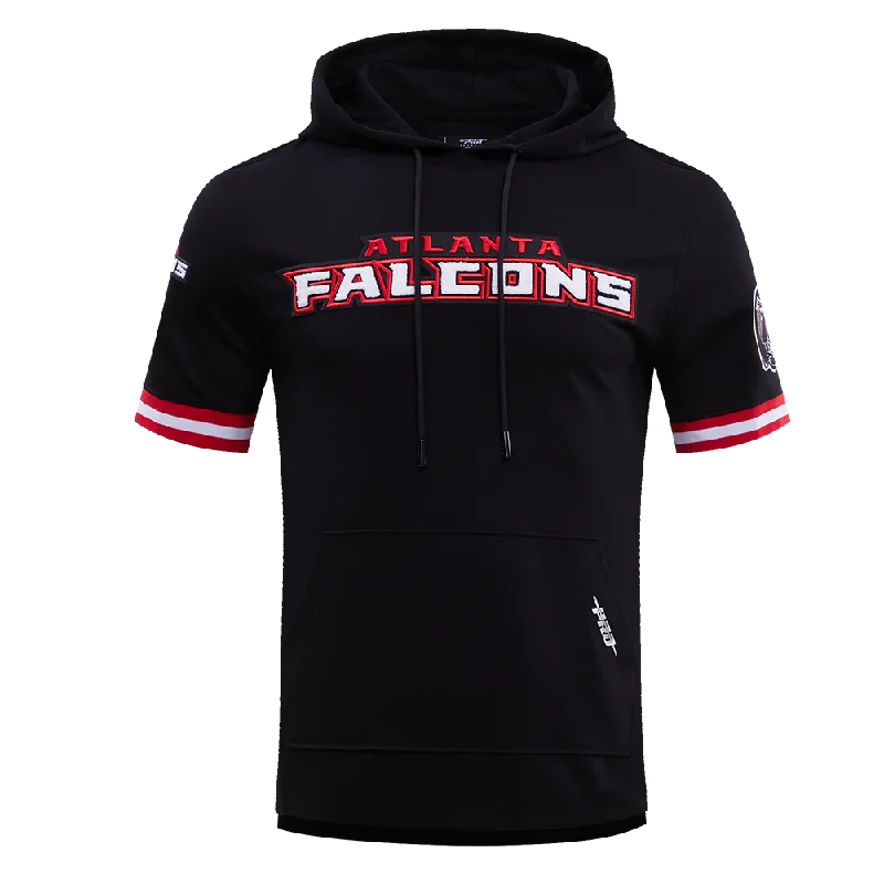 NFL ATLANTA FALCONS CLASSIC CHENILLE DK SS PO HOODIE (BLACK/RED)