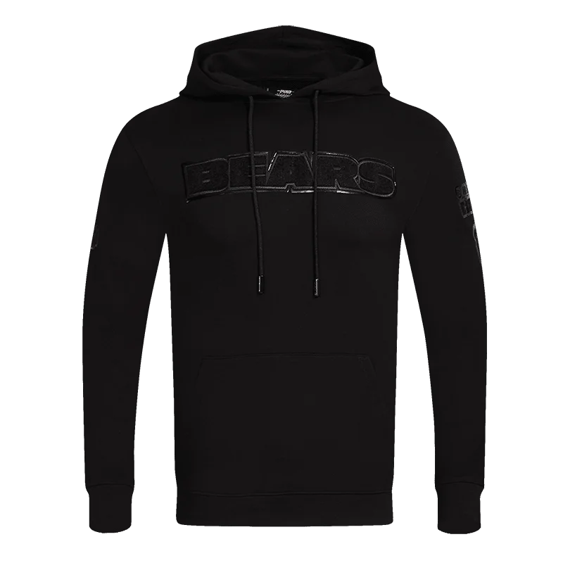 NFL CHICAGO BEARS TRIPLE BLACK LOGO HOODIE (TRIPLE BLACK)