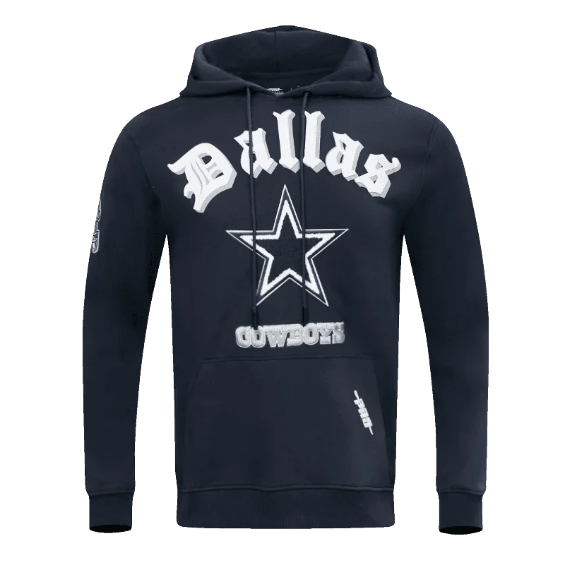 NFL DALLAS COWBOYS OLD ENGLISH LOGO HOODIE (MIDNIGHT NAVY)