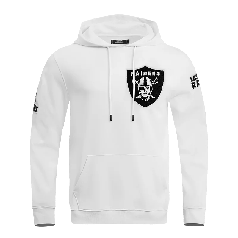 NFL LAS VEGAS RAIDERS CLASSIC CHENILLE DK PO HOODIE (WHITE)