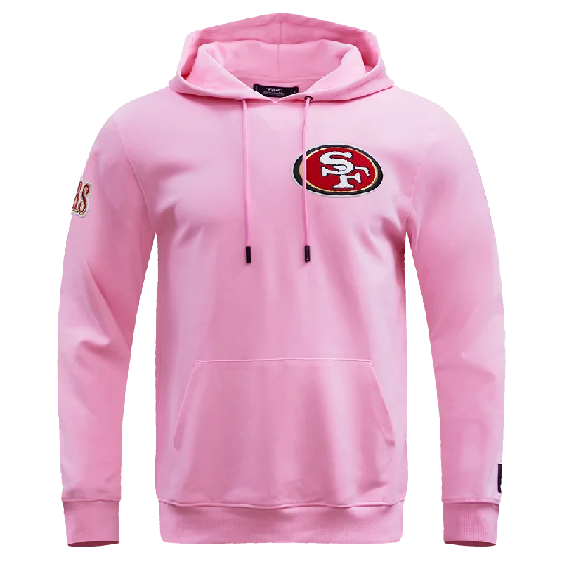 NFL SAN FRANCISCO 49ERS CLASSIC CHENILLE DK PO HOODIE (PINK)