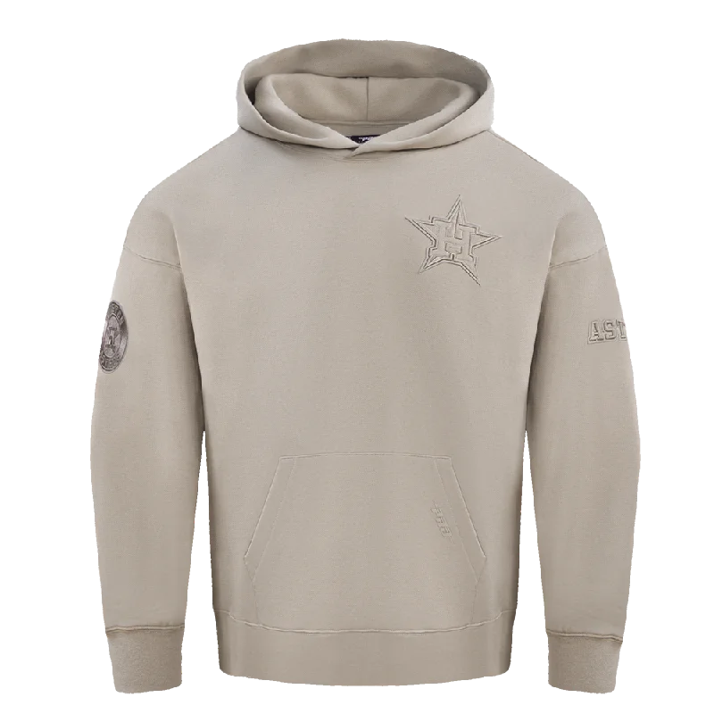 MLB HOUSTON ASTROS NEUTRAL DROP SHOULDER FLC PO HOODIE (TAUPE)