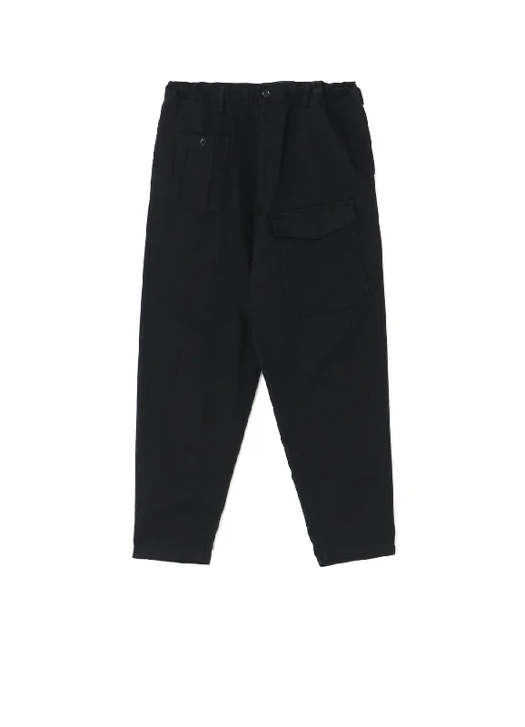 COTTON DRILL MULTI POCKET DRAWSTRING PANTS