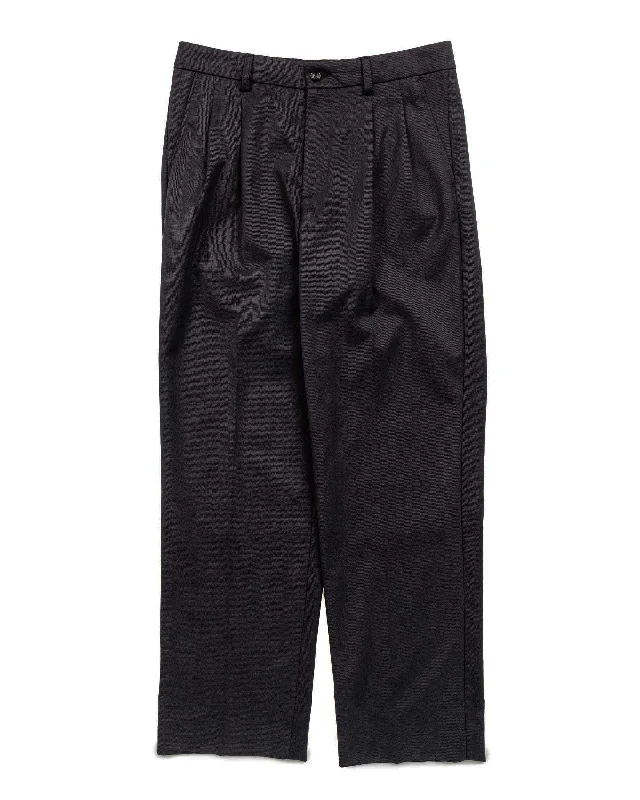 Norse Projects Benn Relaxed Cotton Wool Twill Pleated Trouser Black