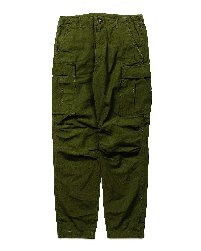 Sage de Cret x Lost & Found Coated Cotton/Linen Cargo Trouser Olive