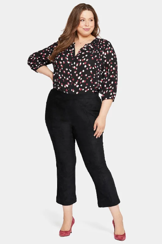 Slim Bootcut Pull-On Pants In Plus Size - Black