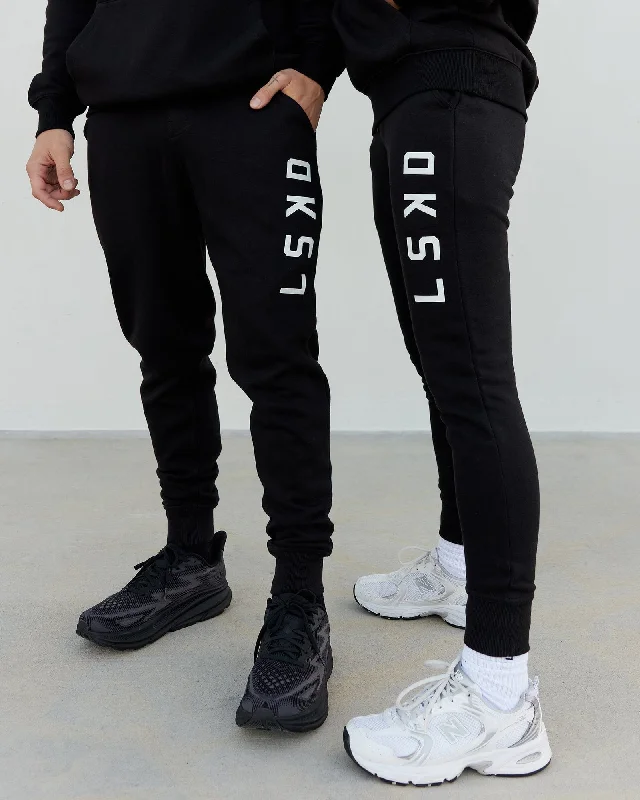 Unisex Structure Joggers - Black-White