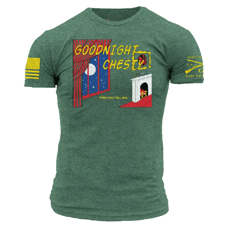 Goodnight Chesty T-Shirt - Heather Forest Green