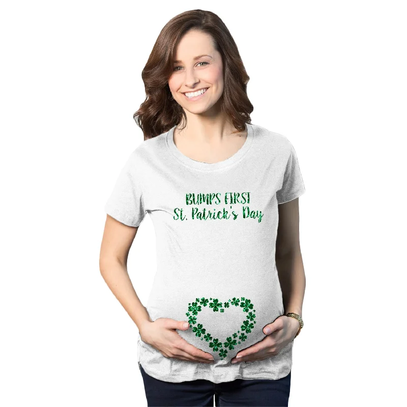 Bumps First St. Patrick’s Day Maternity T Shirt