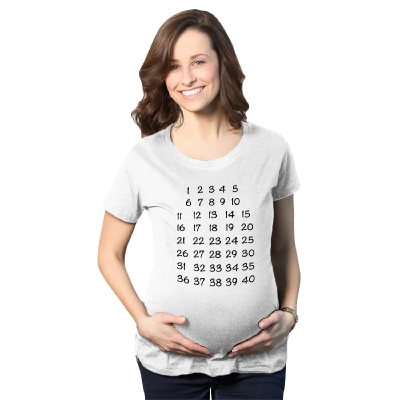 Calendar Countdown Maternity T Shirt