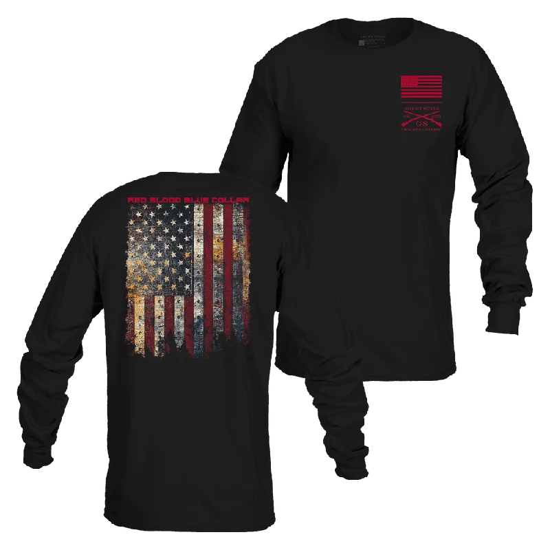 Red Blood Blue Collar® Long Sleeve - Black