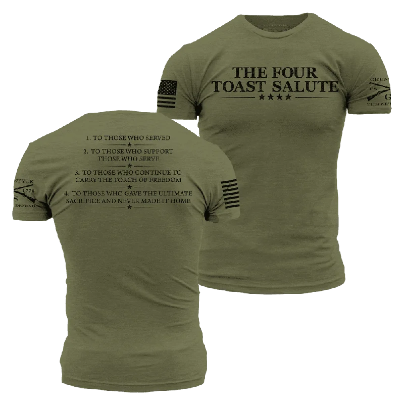 The Four Toast Salute T-Shirt - Military Green