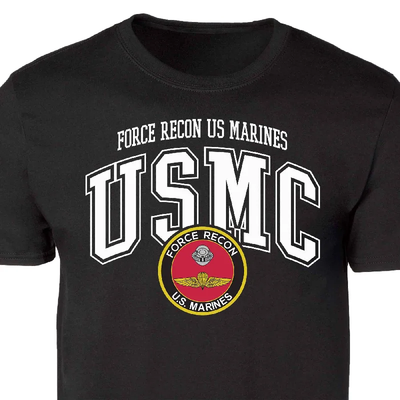 Force Recon US Marines Arched Patch Graphic T-shirt