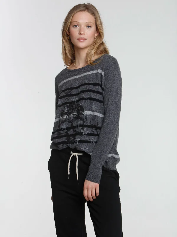 Starlet Stripe Crew - Charcoal