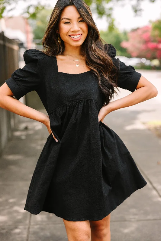 Beautiful Work Black Babydoll Dress