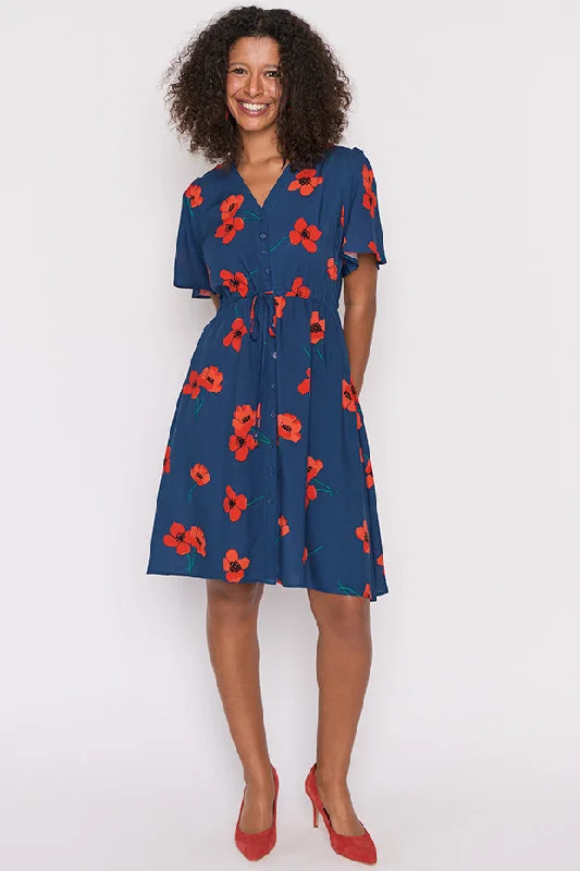 Jaz Red Poppy Fields Dress