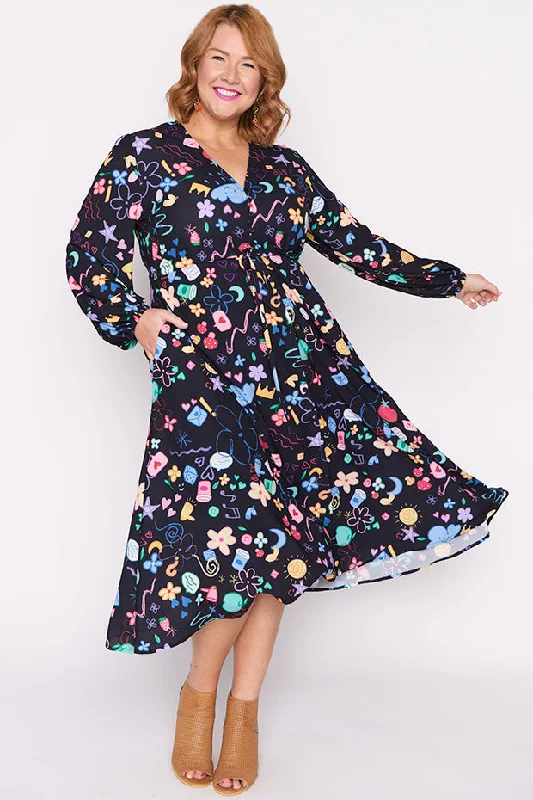 Marlene Meeting Minutes Long Sleeve Dress