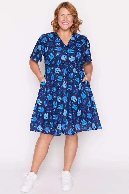 Sage Blue Bunnies Dress